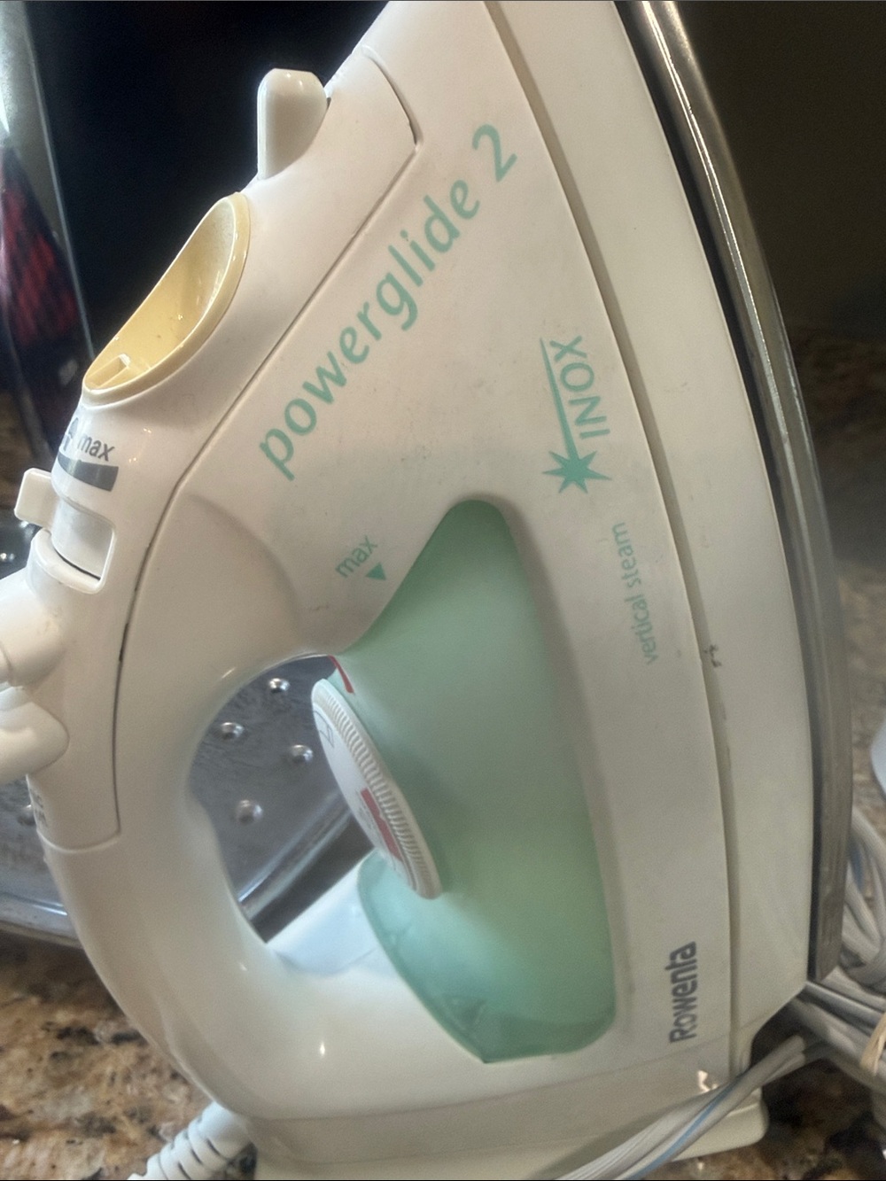 Rowenta Steam Iron in White and Mint